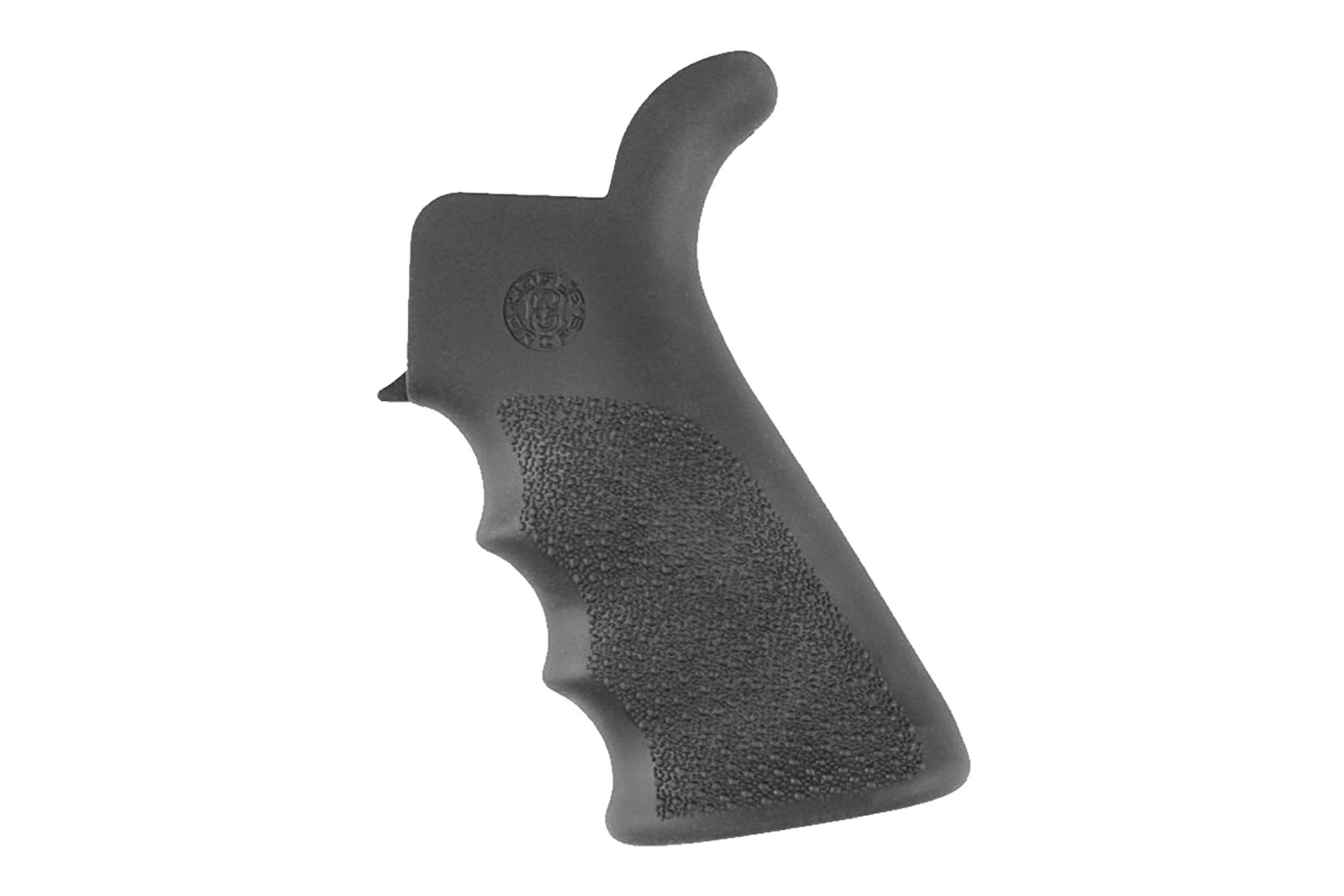 Hogue OverMolded AR-15 Pistol Grip - Beaver Tail - Finger Grooves - Black